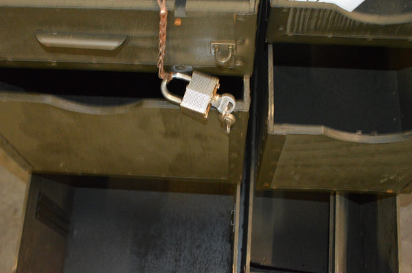 Genuine Military Portable Mobile Field Desk, Lockable with Stool NSN: 7110-00-267-1999