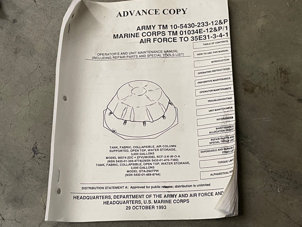Belzona A-A-52022 Collapsible Fabric Tank Repair Kit NSN:5430-01-359-1078
