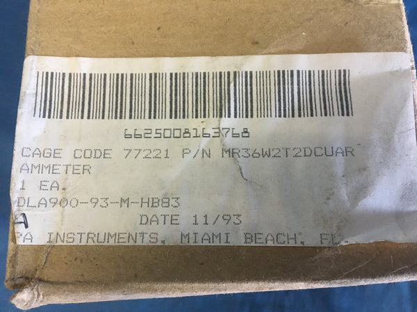 めーたん PhaOstron MR36W2T2DCUAR MicroAmperes Ammeter NSN:6625-00-816