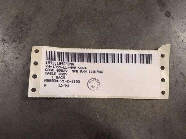 Branched Electrical Power Cable Assembly, NSN: 6150-01-390-5348, Model: 6510786