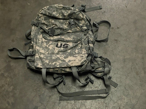 US ARMY ACU ASSAULT PACK 3 DAY MOLLE II BACKPACK Made in USA with Stiffiner