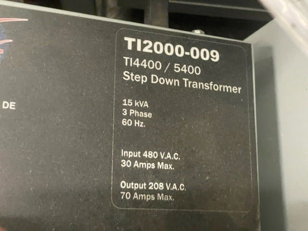 Tesla TI2000-009 Step Down Transformer 15 kVA, 3-phase, 60 Hz