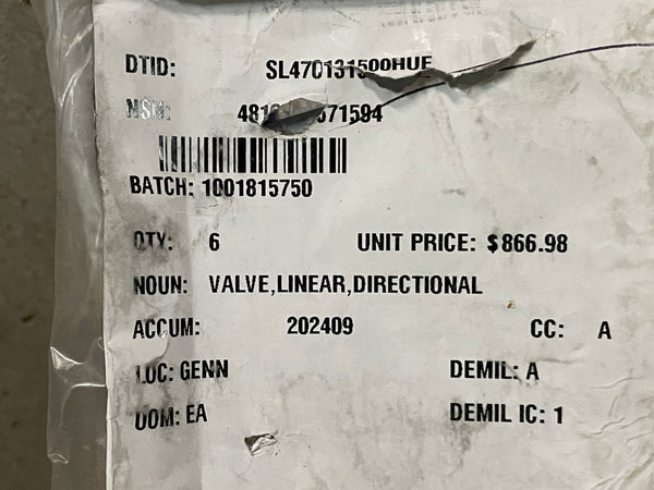 NEW!!! Abex-Denison M16-17991 Directional Control Linear Valve NSN:4810-00-457-1594