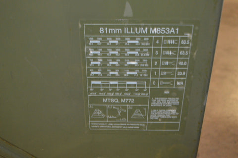81mm Ammo Can M853A1 Tall Military Metal Can Genuine USGI EXCELLENT Condition NSN:1315-01-353-7617