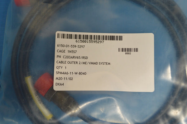 Cable Assembly, E Special Purpose, for use on IVMMD-2, NSN:6150-01-559-5297 P/N:C203ARV65