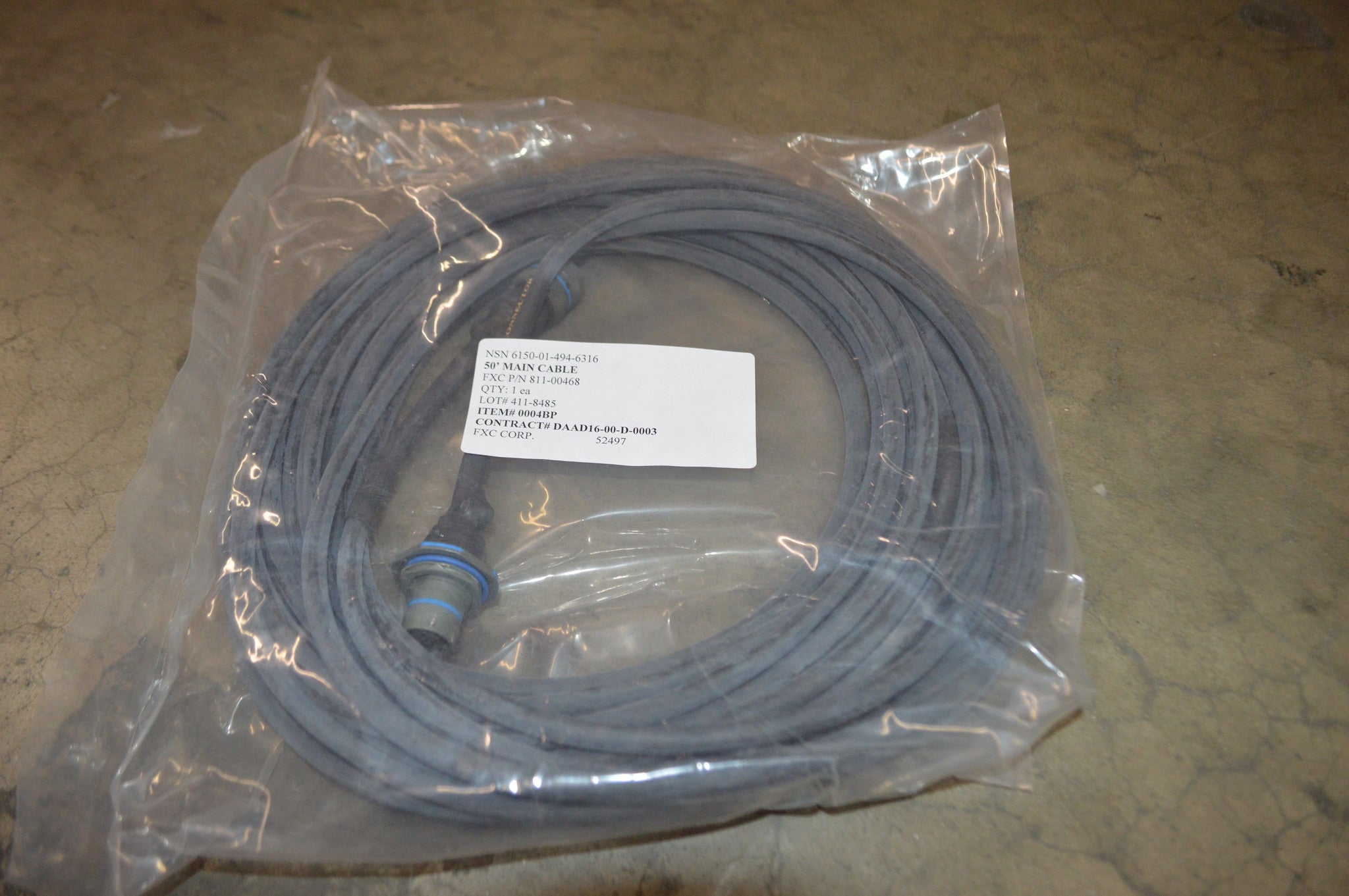 Main Cable NSN:6150-01-494-6316 P/N:11-1-7283