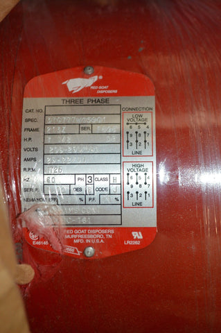 7.5HP Standex Intl Nema Motor NSN:6105-01-320-0804 P/N:30-BC-161