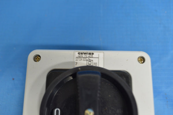 GEWISS GW70405 32 AMP 3 POLE 400V ROTARY ISOLATOR IP65 NSN: 593001SWITCHS P/N GW70405
