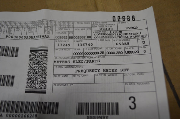 Frequency Meter Set NSN:6625-00-893-0021 P/N:MK3207-104