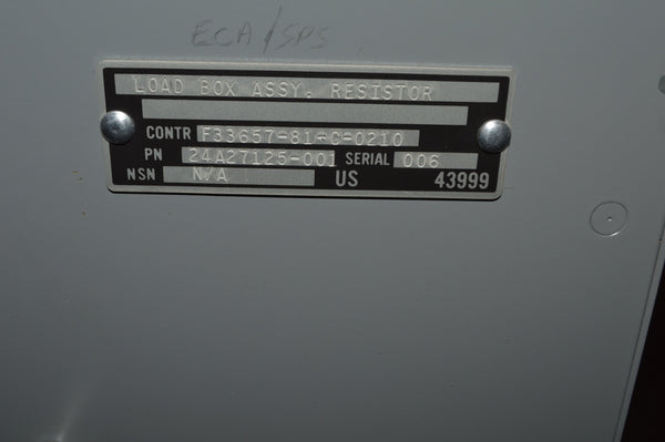Load Box Assembly Panel P/N: 24a27125-001