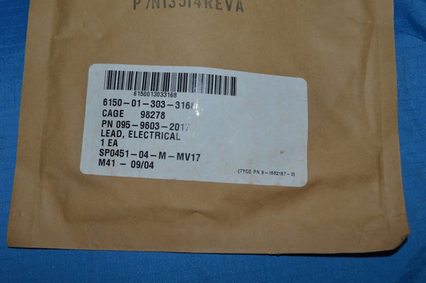 Aircraft Electrical Lead NSN: 6150-01-303-3168 P/N: 9-1532157-2