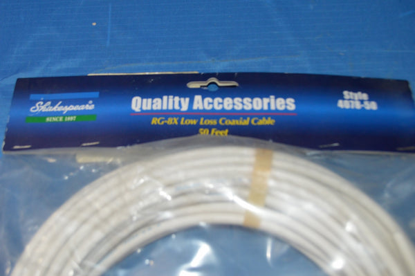 Shakespeare 4078 50ft RG8X Low Loss Marine Boat Antenna Radio Coax Coaxial Cable NSN:6145-01-506-2719