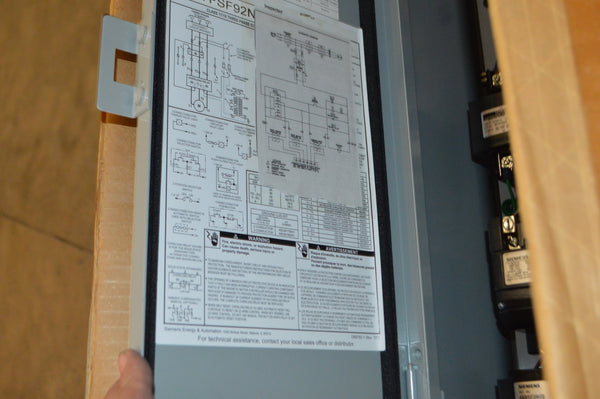 Siemens Control Panel, Heavy Duty Motor Starter nsn: 6110-01-441-5149 p/n: d68793-044
