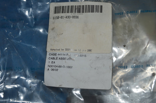 E Special Purpose Cable Assembly NSN:6150-01-433-8939 P/N:486-2215