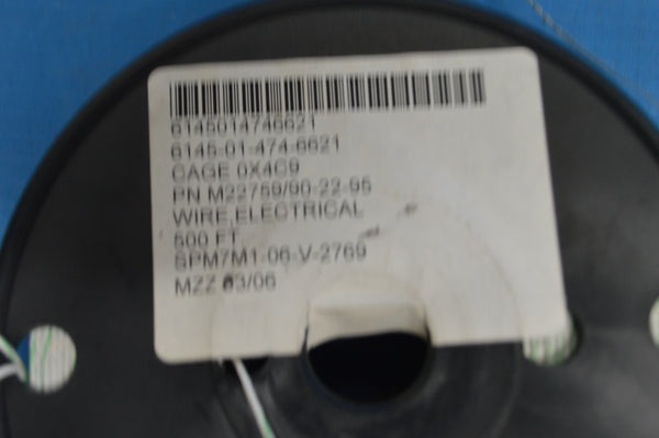 34awg Electric Wire 500 feet NSN: 6145-01-474-6621 P/N M22759/90-22-95