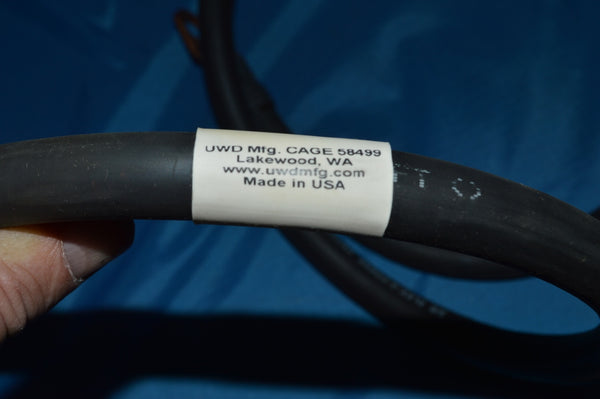 3/0 AWG Flex-A-Prene Welding/Battery Cable - Black - Made in USA 48" With Lugs NSN: 6150-01-569-0594 | Model: 1531970