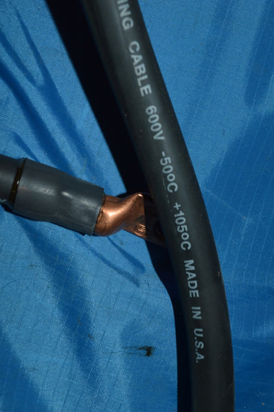 3/0 AWG Flex-A-Prene Welding/Battery Cable - Black - Made in USA 48" With Lugs NSN: 6150-01-569-0594 | Model: 1531970