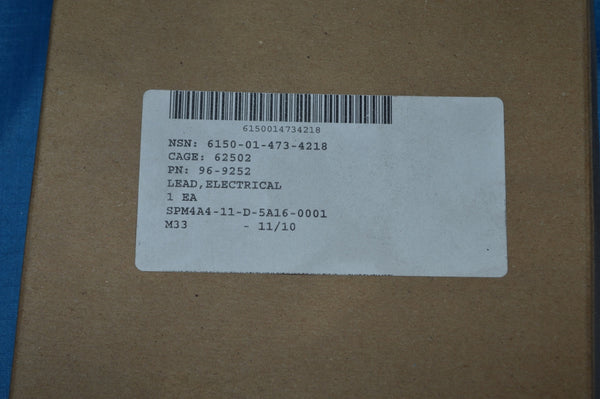 NOS Electrical Lead NSN:6150-01-473-4218 P/N:96-9252