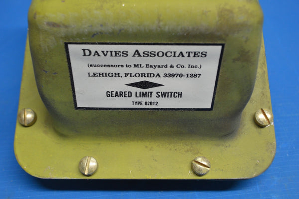 Davies Associates 02012-2253 Gear Limit Switch NSN:5930-01-032-2168