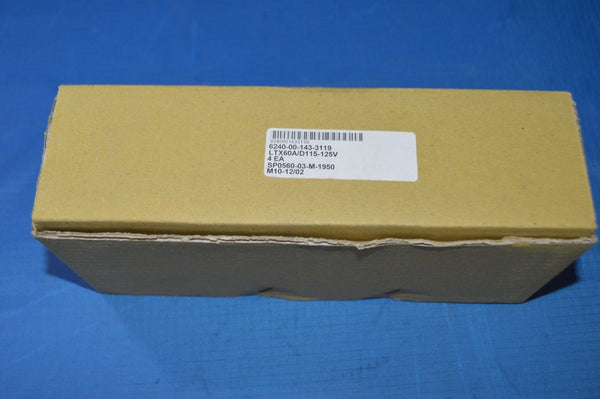 4 Pack 60 Watt Soft White Incandescent Light Bulbs NSN: 6240-00-143-3119