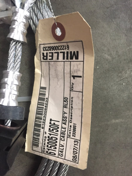 Miller 6150051/50Ft Galvanized Cable Assembly