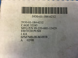 Applied Avionics Push Switch NSN:5930-01-184-6212 P/N:99-220-6H1-13429