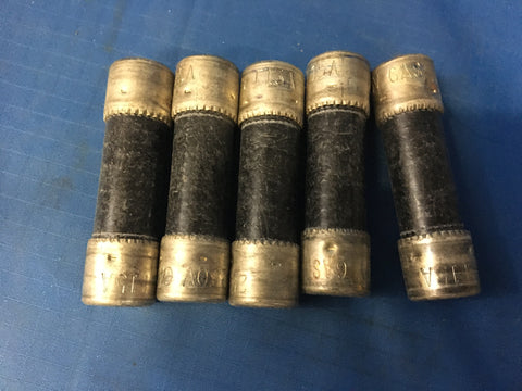 Box of 5 Bussman Fuse 250V 6A Silver Plated NSN:5920-00-853-7669 Model:F15A250V6AS