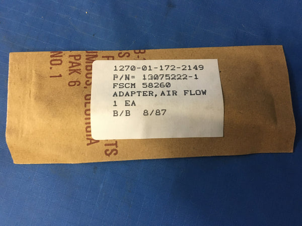 NOS Air Flow Adapter NSN:1270-01-172-2149 Model:13075222-1