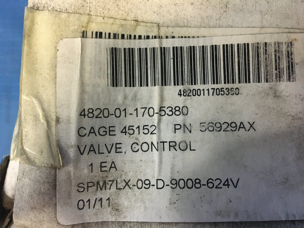 Control Valve NSN: 4820-01-170-5380 P/N: 56929AX