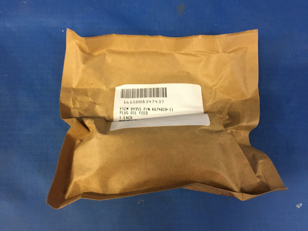 Kaman Aerospace Corp Plug Oil Feed P/N:K674730-11 NSN: 1615-00-834-7437