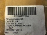 Electronic Transformer Corp Power Transformer NSN: 5950-00-560-8299 P/N:322601