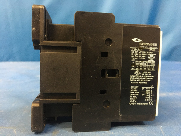 Springer Controls 18Amp Magnetic Contactor P/N:JC18A310TL NSN:6110-01-493-8902