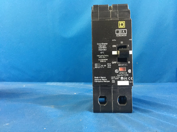 Square D EDB EDB24030 2 Pole 30 Amp 480Y/277V Circuit Breaker