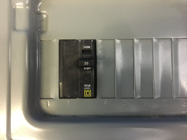 Square D QO6-12L100S Load Center 100Amp 240V Max 6-Space 12-Circuit