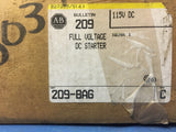 Allen-Bradley 209-BAG-N2X Full Voltage DC Starter 115VDC NSN:6110-01-126-5034