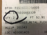 Electri-Flex 2W279 Liquatite 50ft 1/2" Flexible Metal Conduit NSN:5975-01-444-3329