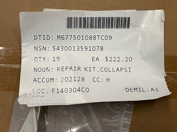 Belzona A-A-52022 Collapsible Fabric Tank Repair Kit NSN:5430-01-359-1078