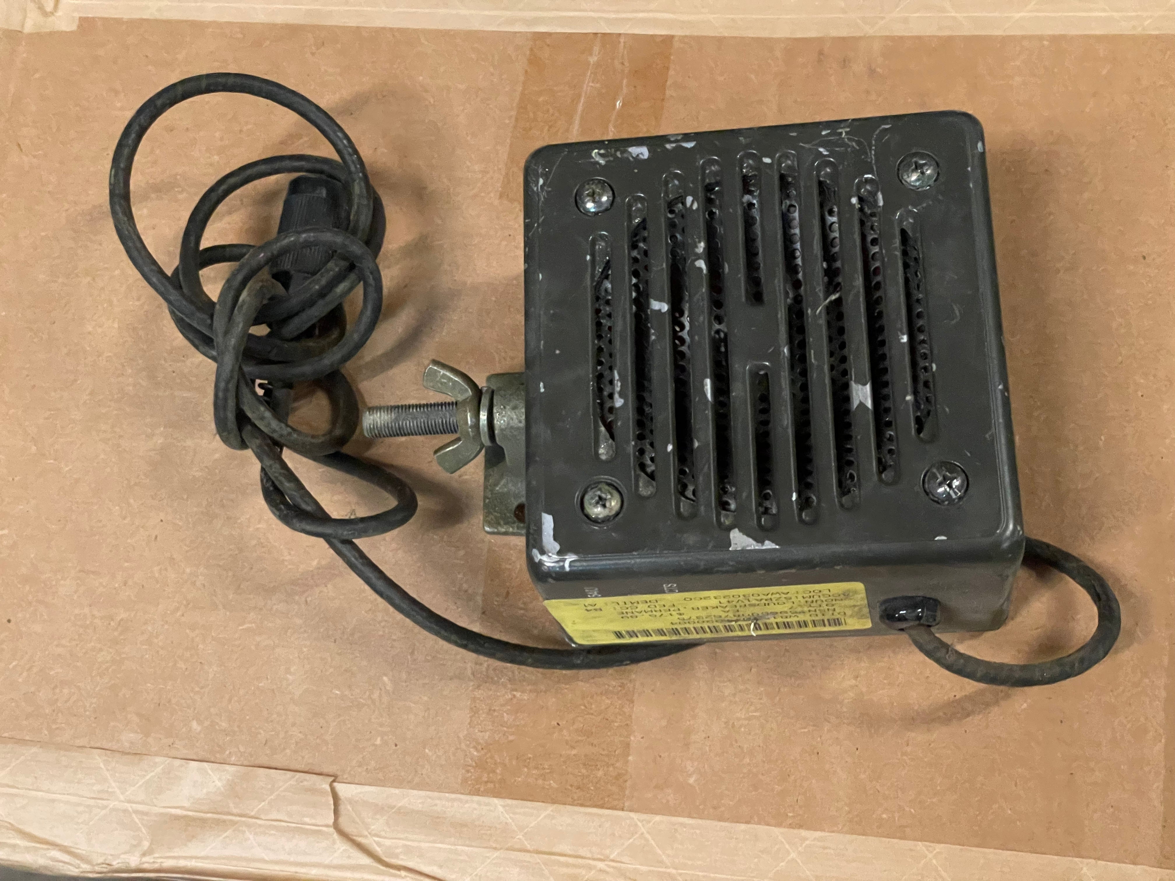 NOS Vintage Military Surplus Jeep Truck Loudspeaker LS454/U