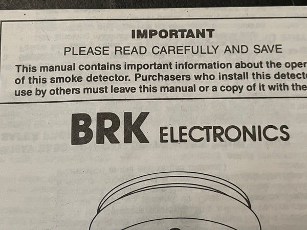 BRK 5919TH Photoelectric Smoke Detector NSN:6350-01-234-6226