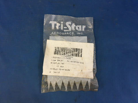 (100) Tri-Star Aerospace BACR15DR3-6 Blind Rivet NSN:5320-00-982-8433