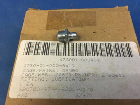 Gkn Rockford 2-60843 Lubrication Fitting NSN:4730-01-200-8419