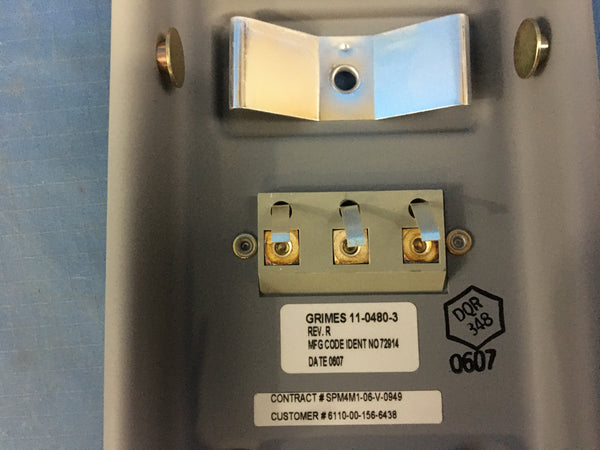 Grimes Aerospace 11-0480-3 Power Distribution Panel NSN:6110-00-156-6438