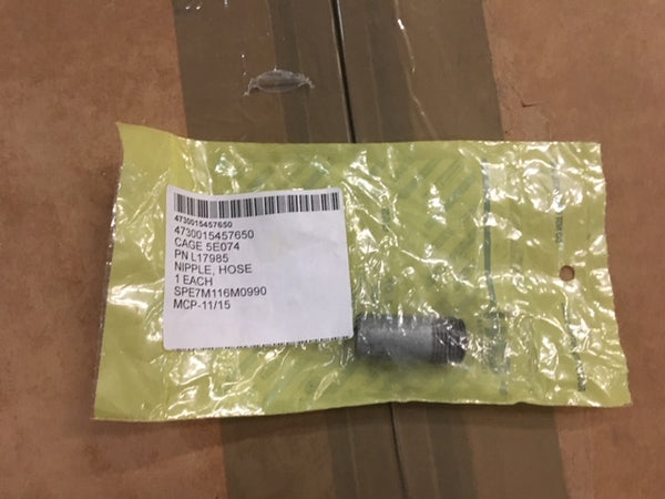 CNH Industrial Heater Hose Nipple P/N:L17985 3/8' x 3/8' x 1 1/2"