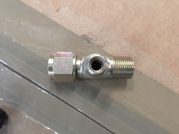 3/8" x 1/2" Tee Tube Alloy Steel Compression Max Swivel Tee Fitting NSN:4730-01-048-3484