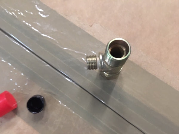 3/8" x 1/2" Tee Tube Alloy Steel Compression Max Swivel Tee Fitting NSN:4730-01-048-3484