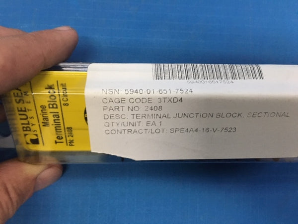 Blue Sea Systems Boat/RV 2408 Wire Cable Terminal Block 20 AMP 8 Gang NSN:5940-01-651-7524