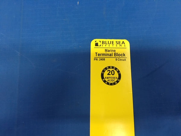Blue Sea Systems Boat/RV 2408 Wire Cable Terminal Block 20 AMP 8 Gang NSN:5940-01-651-7524