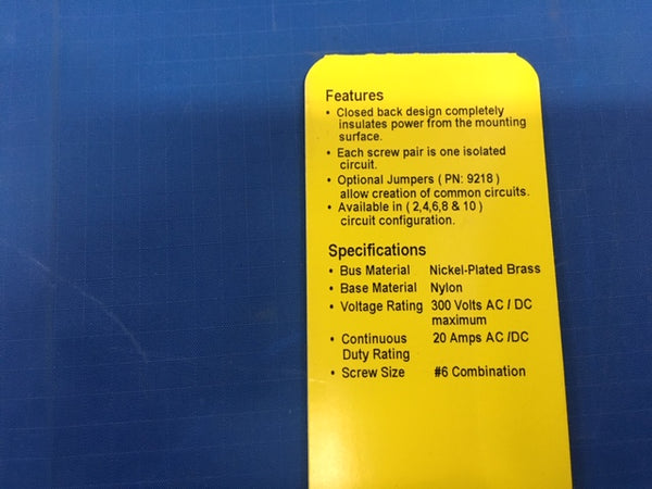 Blue Sea Systems Boat/RV 2408 Wire Cable Terminal Block 20 AMP 8 Gang NSN:5940-01-651-7524