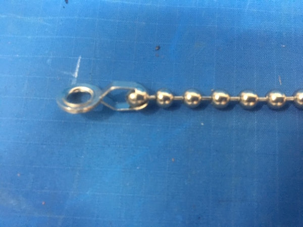 (10)  10" Stainless Steel Bead Chain NSN:4010-01-036-5606