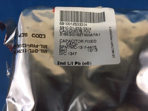 1800 uF 400VDC Large Can Electrolytic Capacitor 3186GG182T400APA1 NSN:5910-01-253-3324